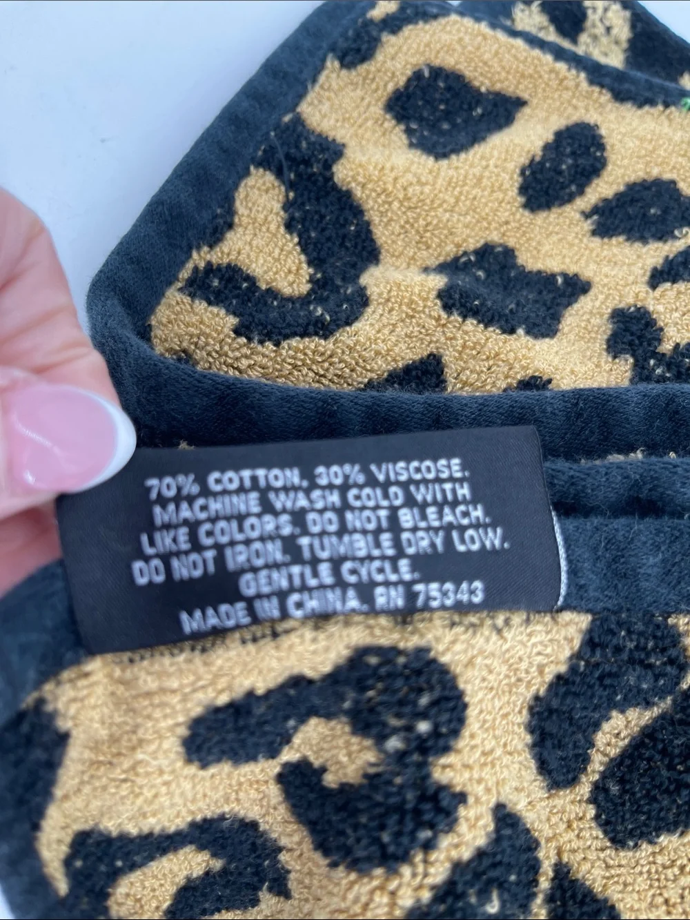 Christian Lacroix Black and Gold Leopard Print Bath Towels-Set Of 3